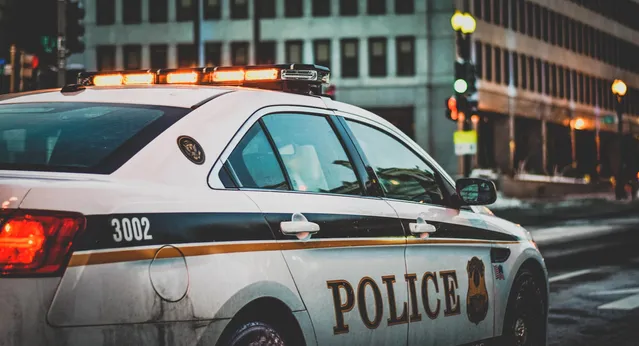 Police car on a street